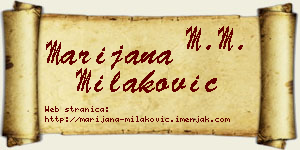 Marijana Milaković vizit kartica